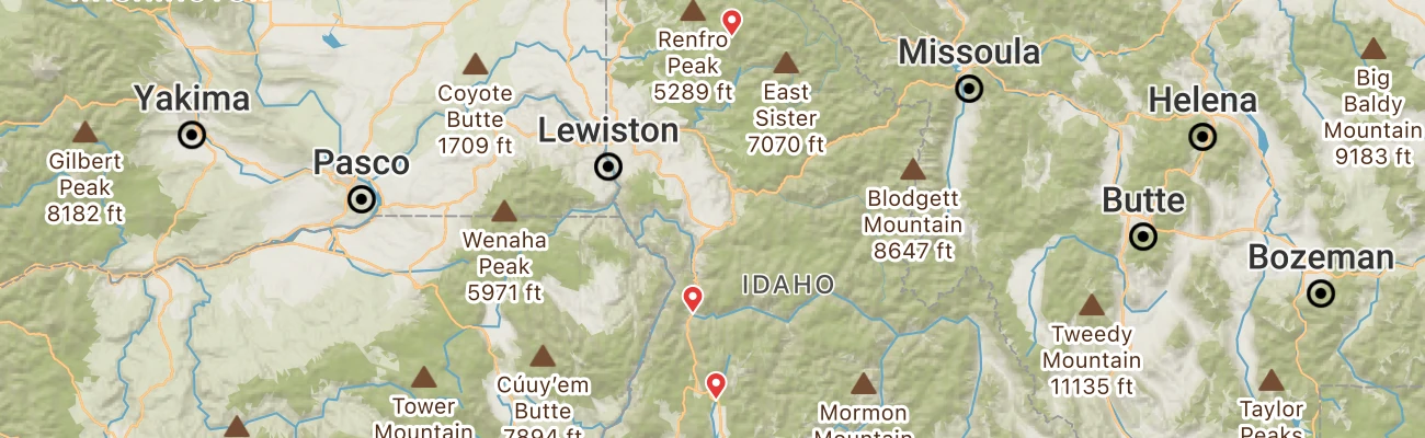 Map of photo locations