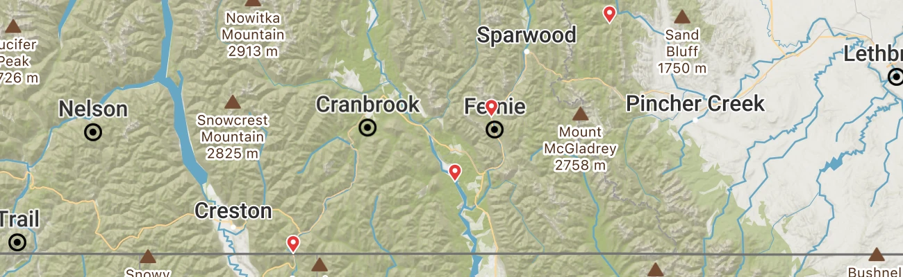 Map of photo locations