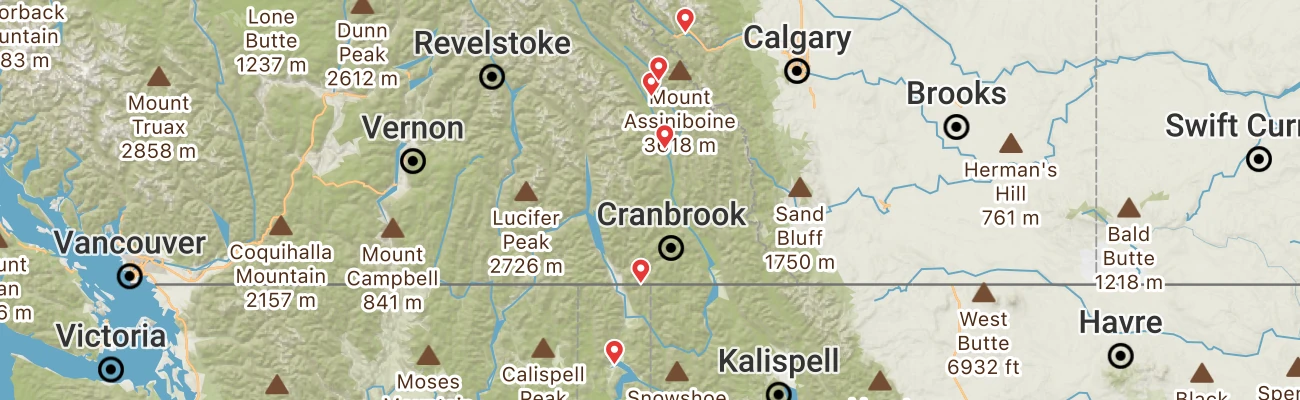 Map of photo locations