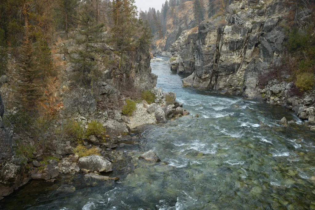 From the bridge beyond the falls