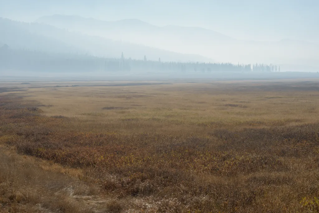 Thick smoke on Bruce Meadow