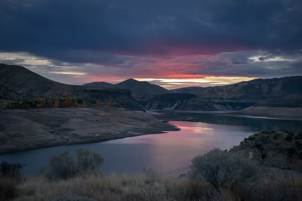 Sunset over Lucky Peak